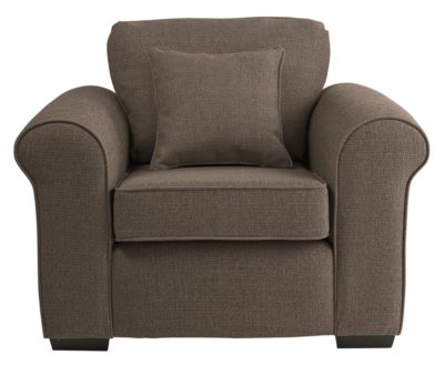 Collection - Erinne - Fabric Chair - Chocolate